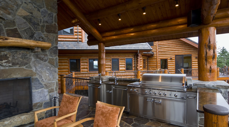 Image of the exterior of this home which interior design, log cabin, real estate, black