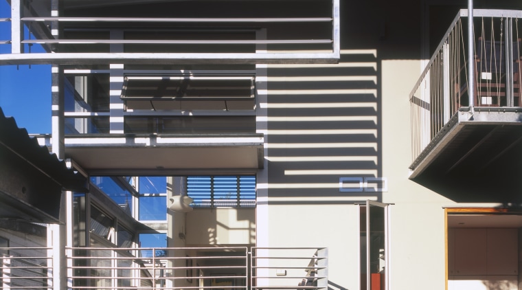 Exterior view of this renovated Brisbane home which architecture, building, commercial building, daylighting, facade, house, structure, window, black