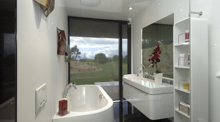View of the Pebble Bay show home bathroom bathroom, home, interior design, property, real estate, room, window, gray