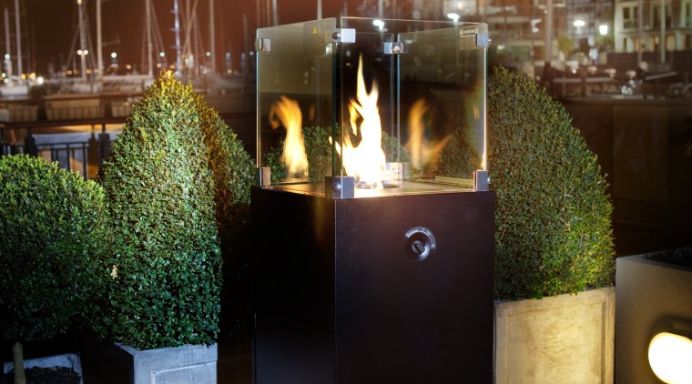 view of the freestanding outdoor flare; Illuminate available lighting, night, reflection, red, black, brown