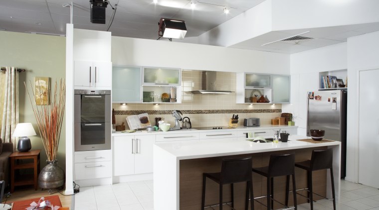 View of a kitchen designed by designers at cabinetry, countertop, cuisine classique, interior design, kitchen, room, white, gray