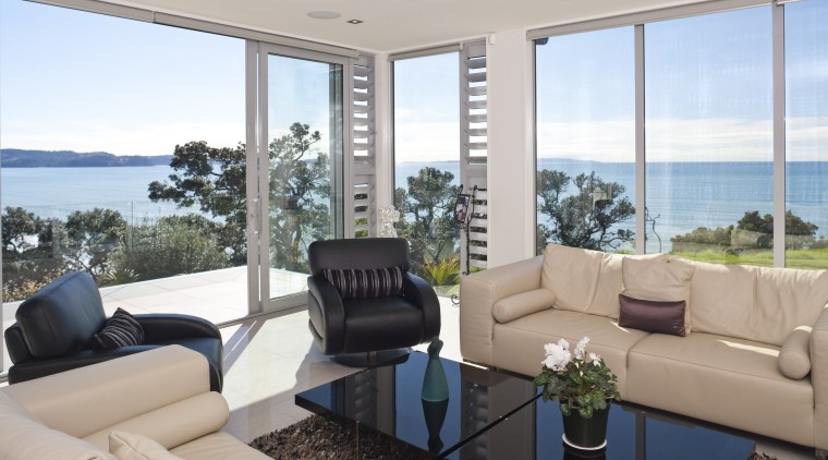 interior lounge view of a Cliff top house, estate, house, interior design, living room, penthouse apartment, property, real estate, window, gray