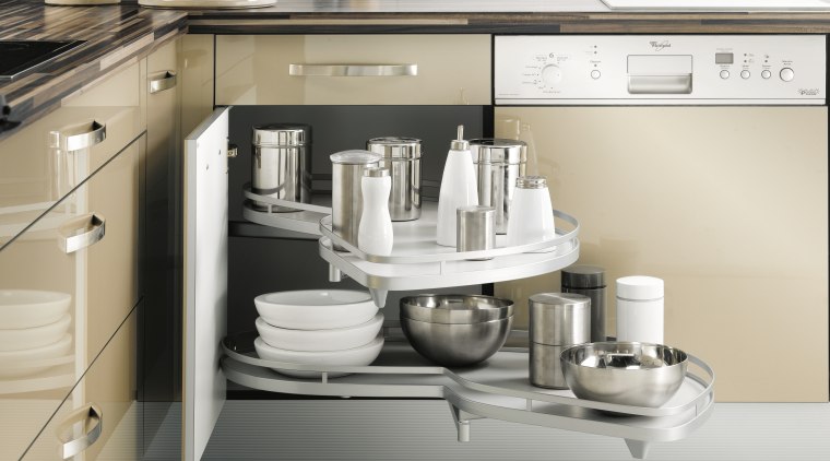 Good taste Bold, daring designs emphasising vibrant countertop, furniture, home appliance, kitchen, kitchen appliance, kitchen stove, product design, sink, small appliance, tap, white