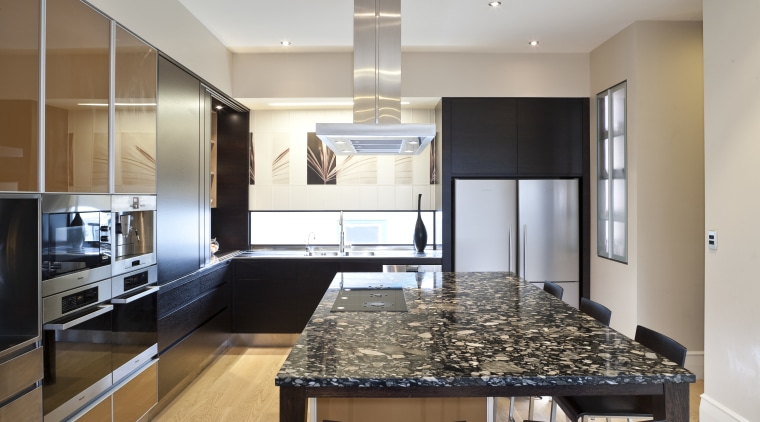 So this area looks good even when the cabinetry, countertop, cuisine classique, interior design, kitchen, real estate, room, gray