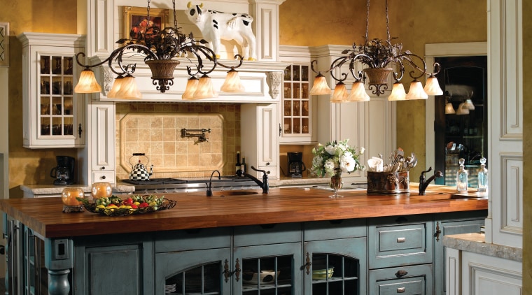 View of kitchen designed by Angela Otten from cabinetry, countertop, cuisine classique, flooring, hardwood, interior design, kitchen, room, wood flooring, brown, black