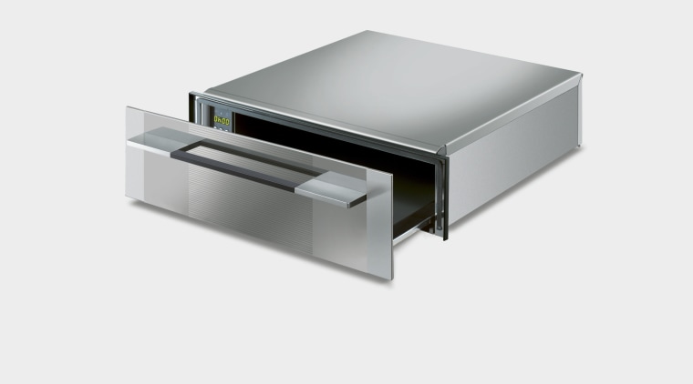 Designed by Hacker Kitchens, this kitchen features appliances furniture, product, product design, table, white