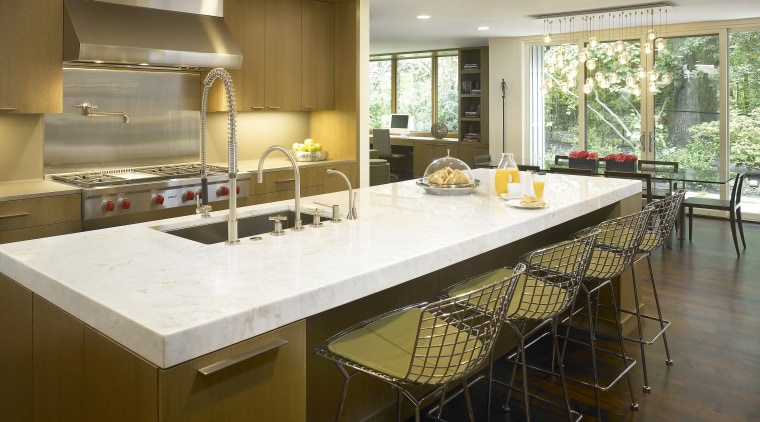 Contemporary kitchen by Architect Stuart Cohen - Contemporary countertop, interior design, kitchen, real estate, room, brown, white