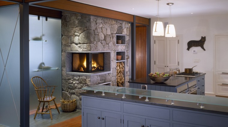 View of kitchen designed by Elliot + Elliot cabinetry, ceiling, countertop, cuisine classique, home appliance, interior design, kitchen, room, gray