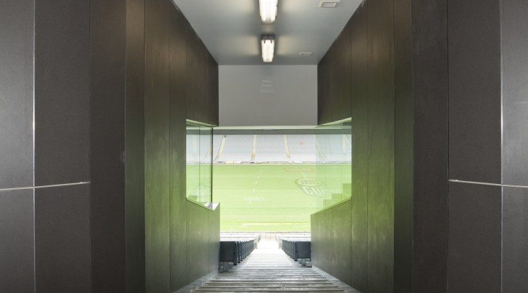 PBS Contracting supplied the Eden Park stadium facade architecture, daylighting, floor, glass, house, interior design, black, gray