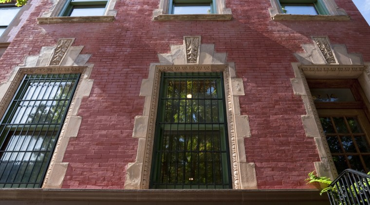 This house was remodeled by Architect Brian J. apartment, architecture, brick, building, facade, home, house, landmark, neighbourhood, property, real estate, residential area, roof, window, brown