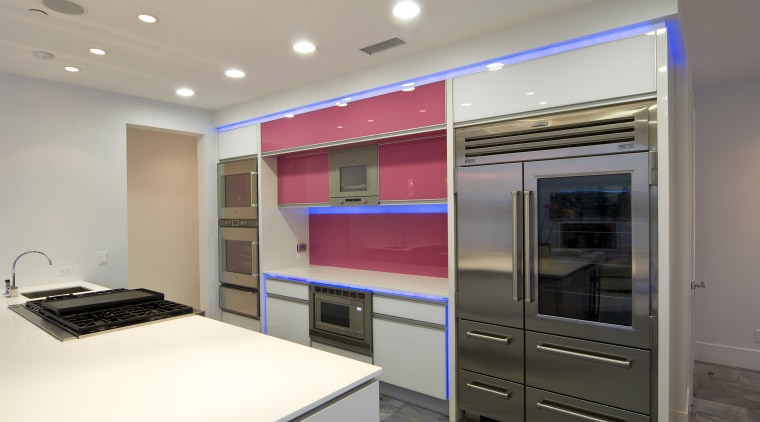 View of a kitchen designed by Mal Corboy cabinetry, countertop, home appliance, interior design, kitchen, gray