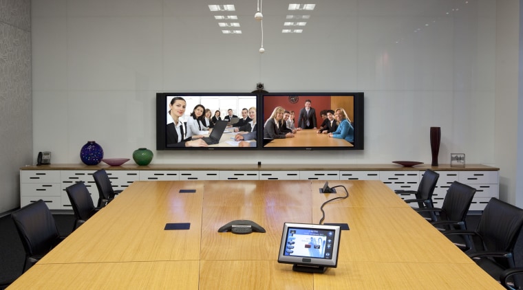 View of audiovisual equipment supplied by Connect NZ classroom, conference hall, institution, interior design, office, sport venue, table, gray, orange