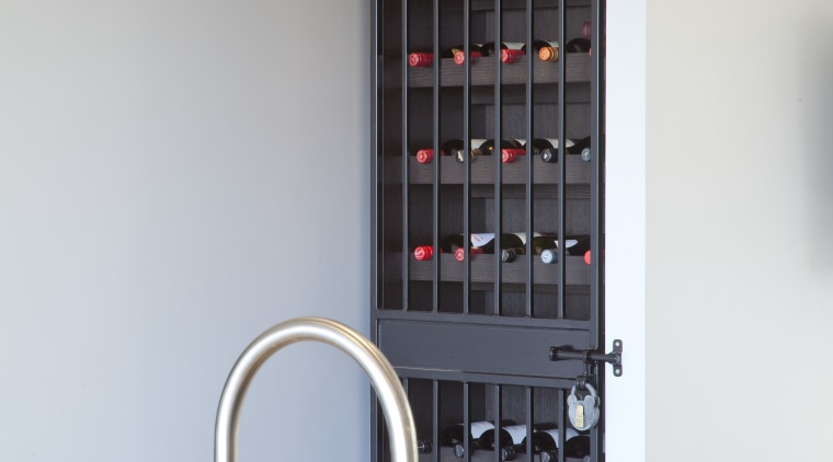 The kitchen is designed by Robyn Labb Kitchens. furniture, interior design, tap, gray