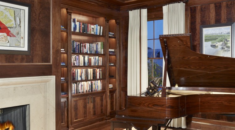 This house was remodeled by architect Ankie Barnes cabinetry, ceiling, flooring, furniture, hardwood, interior design, living room, wood, wood stain, brown