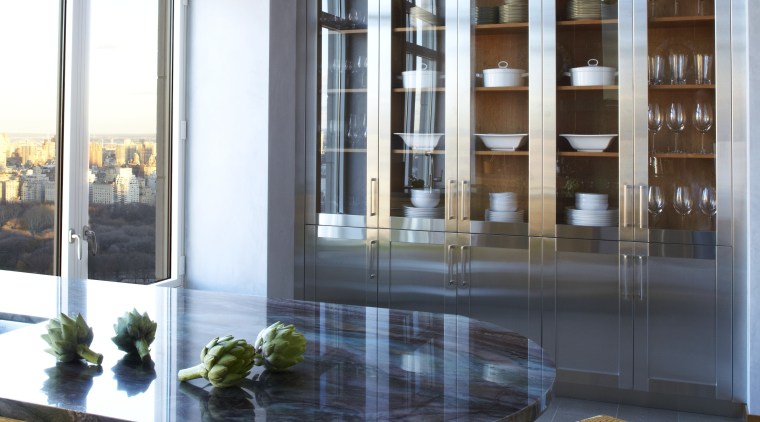 This kitchen was designed by Robert Schwartz of cabinetry, countertop, cuisine classique, interior design, kitchen, room, window, brown