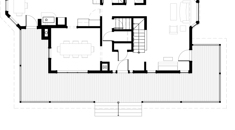 This home and kitchen was designed by Finne angle, architecture, area, design, diagram, drawing, elevation, floor plan, font, line, plan, product, product design, structure, text, white