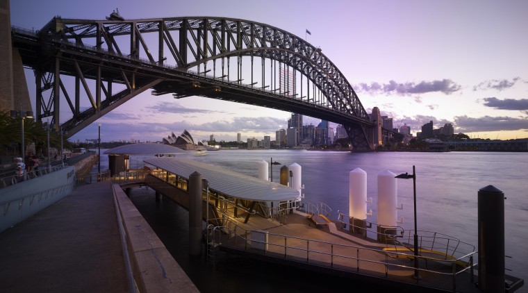 Seen here is a new building on the bridge, dusk, evening, fixed link, morning, night, reflection, river, sky, water, waterway, black, purple