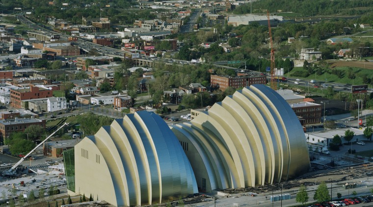 View of center from high angle. - View aerial photography, bird's eye view, city, metropolitan area, sky, urban area, teal