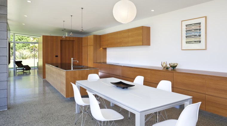 A wealth of function and storage is hidden architecture, floor, house, interior design, kitchen, real estate, room, table, white