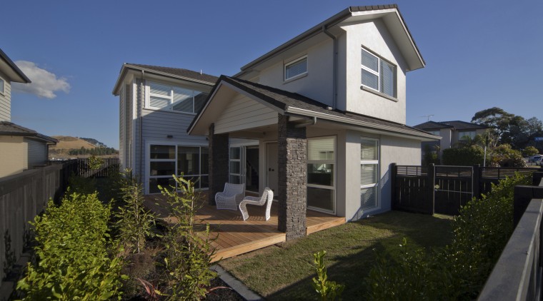 Best of both worlds  Jalcon Homes - building, cottage, elevation, estate, facade, home, house, property, real estate, residential area, roof, siding, window, black