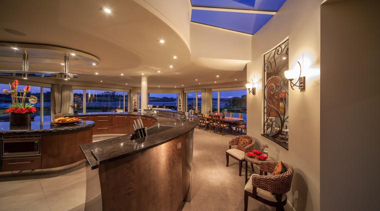 This country home has been extensively remodelled by interior design, brown