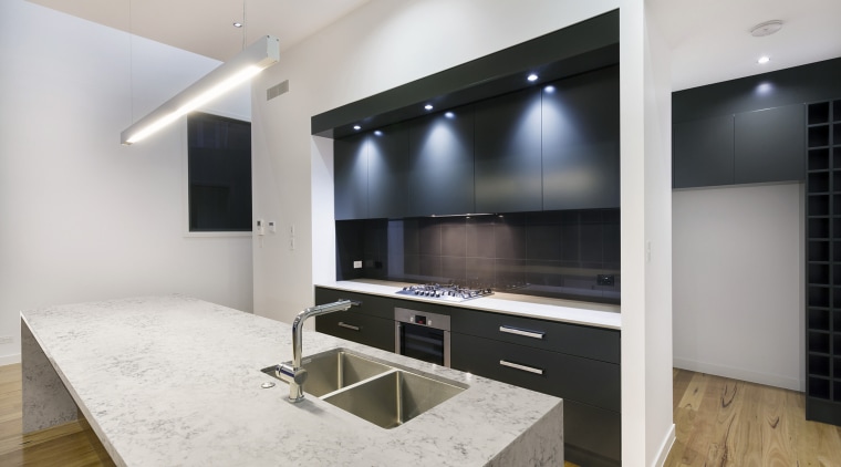 Helix is one of the new natural quartz countertop, interior design, kitchen, real estate, gray