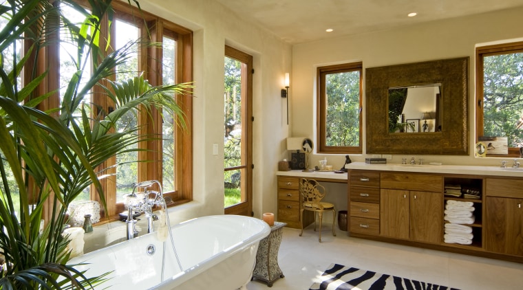 In this new bathroom, the sense of a bathroom, estate, home, interior design, real estate, room, window, brown