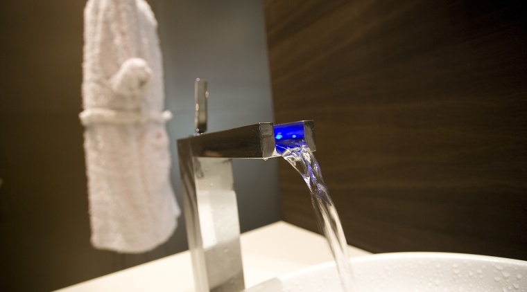 Italian manufacturer Gessi is renowned for innovative bathroom hand, product design, tap, brown, white