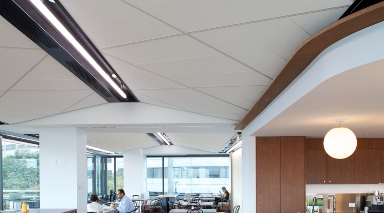 A dramatic ceiling system for the new genesis architecture, ceiling, daylighting, interior design, gray