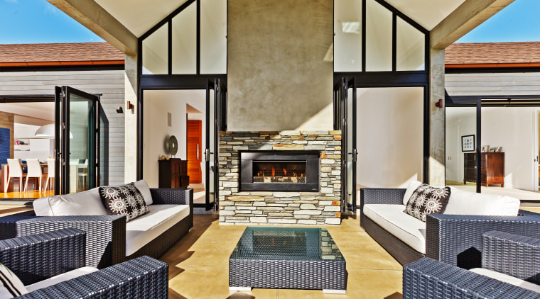Resene Construction Systems supplied and installed Integra lightweight interior design, living room, real estate, gray