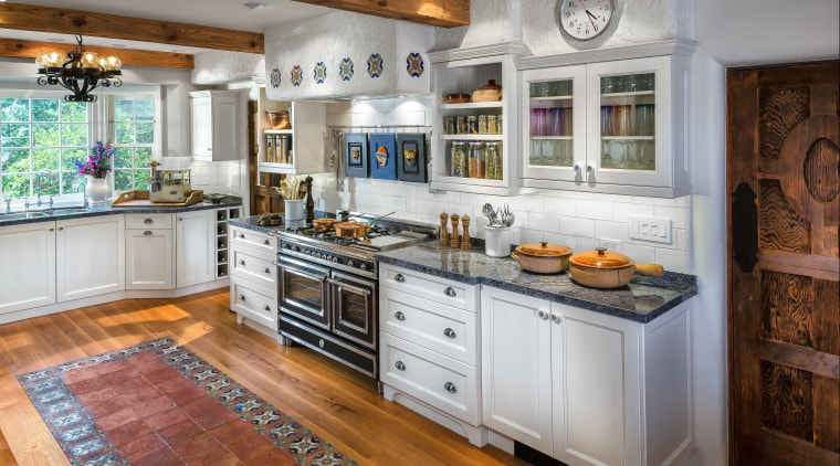 A testament to enduring design this new cabinetry, countertop, cuisine classique, interior design, kitchen, real estate, room, gray, brown