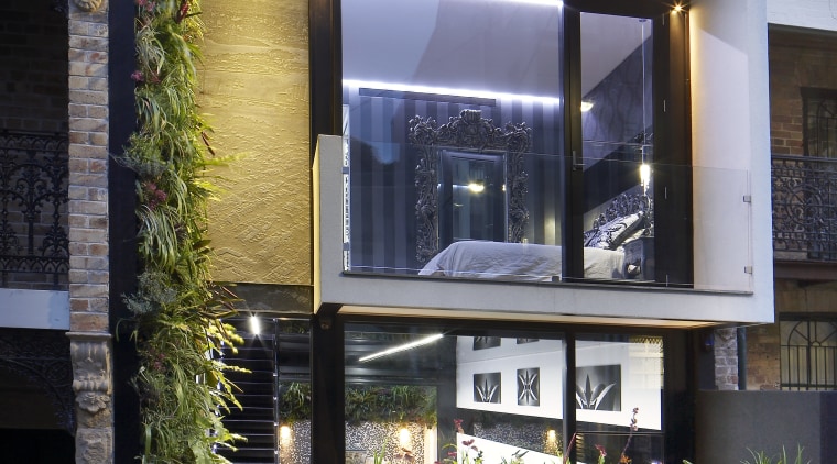 The Forest Lodge Eco House is a new architecture, building, condominium, facade, home, house, neighbourhood, real estate, residential area, window, black