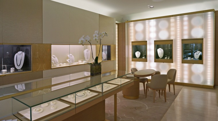 Animated LED lighting on both the exterior and ceiling, exhibition, interior design, lobby, brown, gray