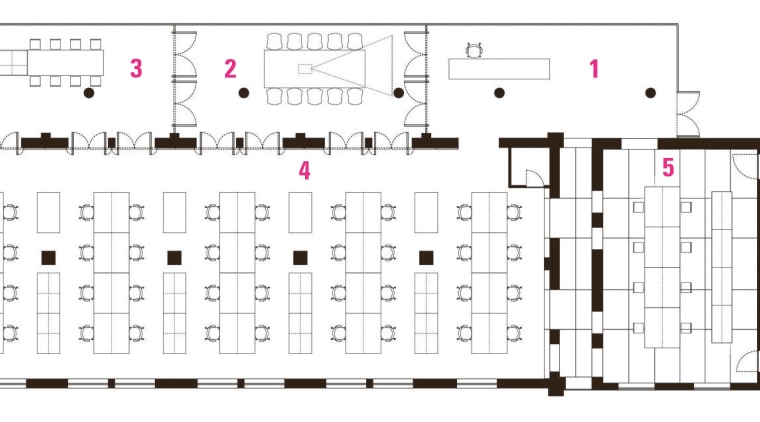 Legend to plan of Spark Architects office, Beijing:1 area, design, diagram, floor plan, font, line, plan, product design, text, white