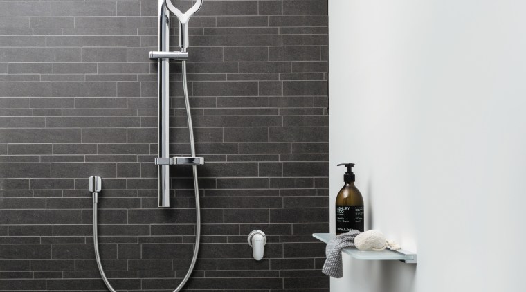 The Aurajet showerhead by Methven has revolutionised the bathroom, plumbing fixture, product design, shower, tap, wall, black, white