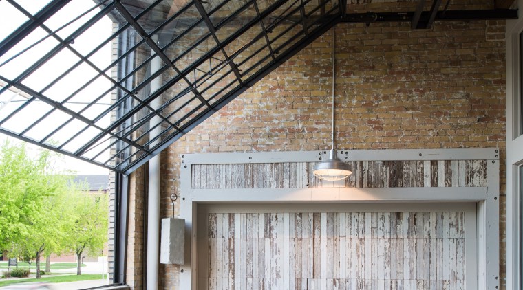 This porch on the ground floor of a architecture, ceiling, daylighting, estate, interior design, gray, black
