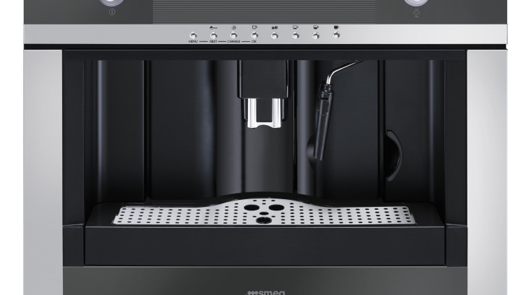 The Linear Collection  built-in coffee machine included coffeemaker, espresso machine, home appliance, kitchen appliance, product, product design, small appliance, black
