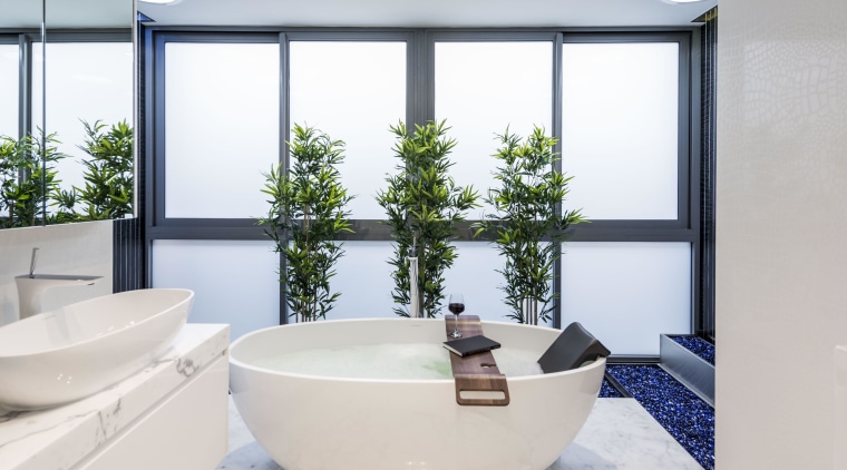 As this bathroom by Kim Duffin is near bathroom, interior design, product design, tap, window, white