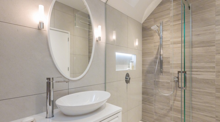 Mirror demisters, as the name implies, keep your architecture, bathroom, home, interior design, plumbing fixture, property, real estate, room, tap, tile, gray