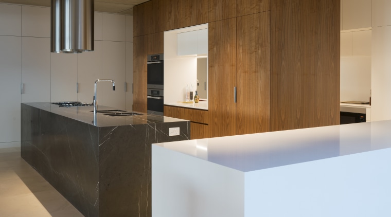 Similar but not the same this kitchens contrasting architecture, ceiling, countertop, daylighting, floor, flooring, house, interior design, kitchen, lobby, product design, real estate, brown