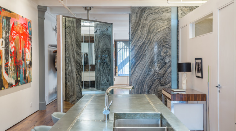 Public or private? This large 360° pivoting panel floor, interior design, modern art, gray