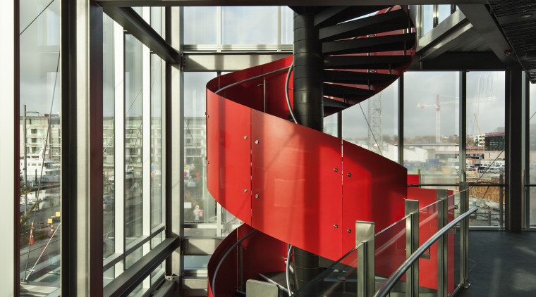At one stage, it seemed that the colourful architecture, glass, structure, black