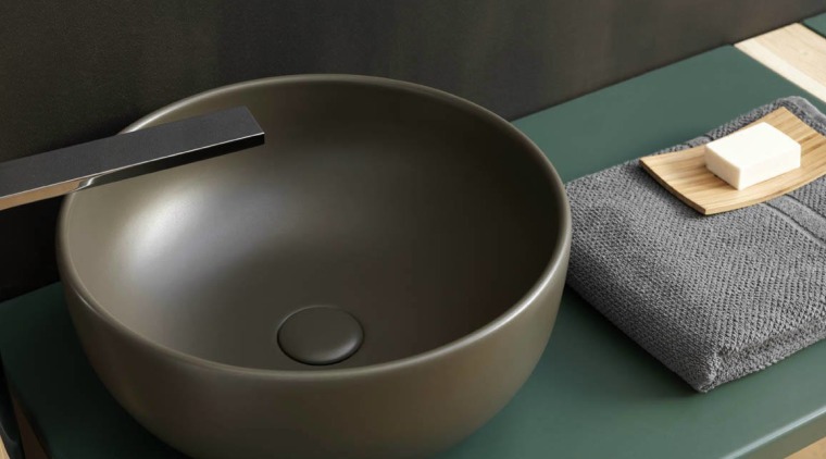 This basin forms part of the Fluid collection bathroom sink, ceramic, cookware and bakeware, plumbing fixture, product design, sink, tableware, black