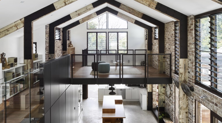 High and mighty this large two-level extension interior design, gray, black