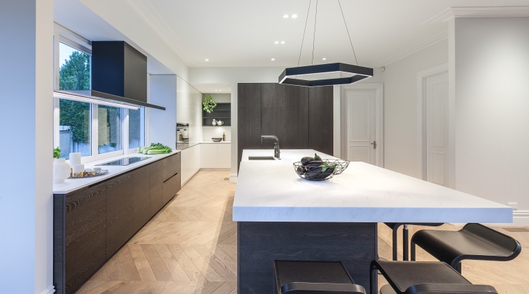 On this new kitchen by designer Morgan Cronin architecture, countertop, house, interior design, kitchen, real estate, room, gray