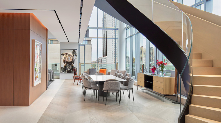 The dining area makes the most of the 