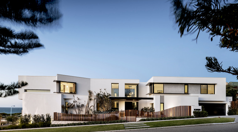 Given the sloping site, the house is three-levels 