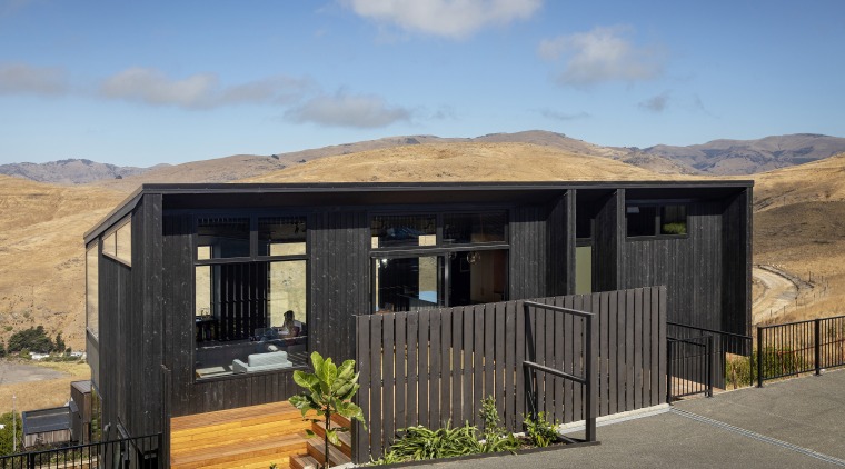 This home's scenic location was achieved by a 