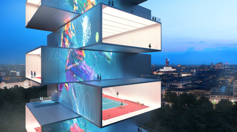 The Playstation tennis tower concept offers a stack 