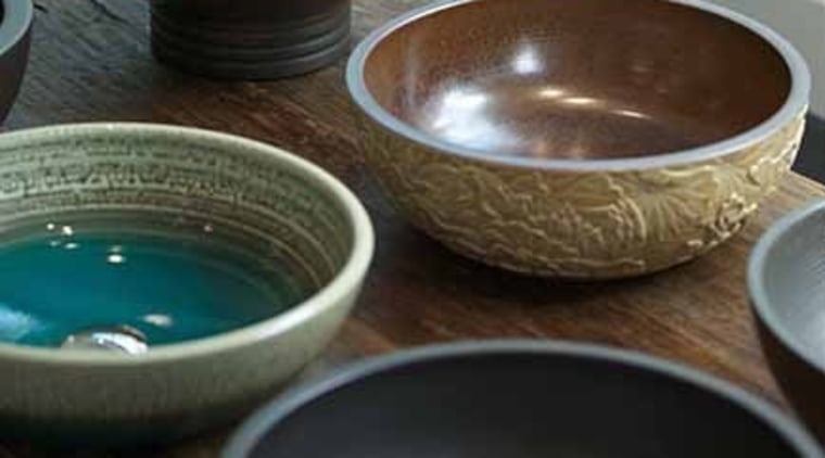 The Zen Basin from Robertson bowl, ceramic, dishware, pottery, tableware, brown, black